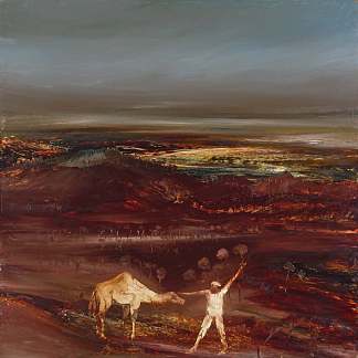 骆驼和人物 Camel and Figure (1966)，西德尼·诺兰