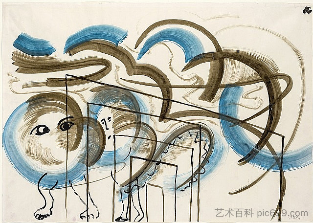 蓝色动物 Animal in blue (1983)，西格玛尔·波尔克