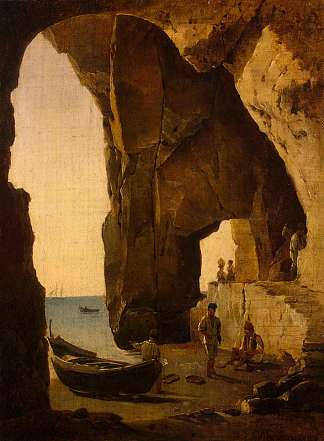 洞穴（索伦托） Cave in Sorrento (1826; Italy                     )，西尔维斯特·谢德林