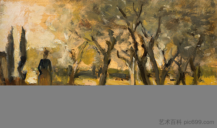 橄榄树中的女人 Woman among the olive trees (1888)，西尔维斯特联赛