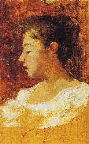 一个年轻女孩的半身像 Bust of a young girl (1887)，西尔维斯特联赛