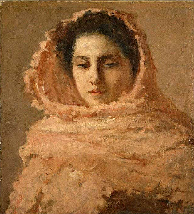 粉红色披肩的女人 Woman with pink shawl (1893 - 1894)，西尔维斯特联赛