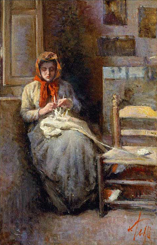 加布罗女人编织袜子 Gabbro woman knitting the sock，西尔维斯特联赛