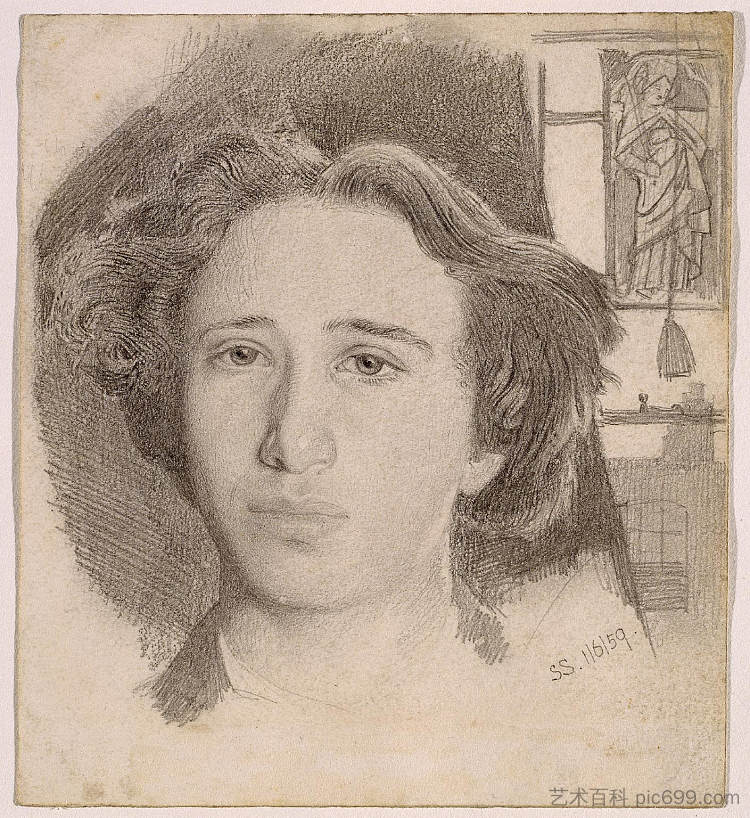 自画像 Self-Portrait (1859)，西梅昂·所罗门