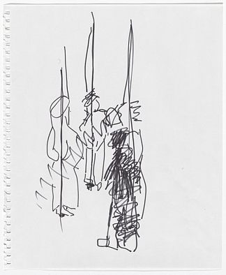 “衣架”表演中的个人绘画 Solo Drawing from the ”Hangers” Performance (2010)，西蒙娜·福尔蒂