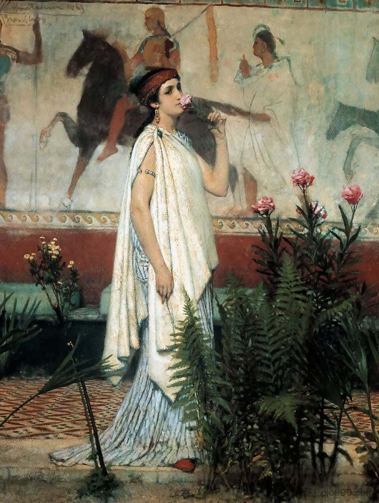 一个希腊女人 A greek woman (1869)，劳伦斯·阿尔玛·塔德玛