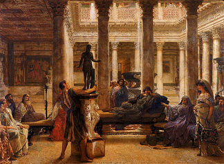 罗马艺术爱好者 A Roman Art Lover (1870)，劳伦斯·阿尔玛·塔德玛