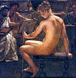 罗马工作室 A Roman studio (1877)，劳伦斯·阿尔玛·塔德玛