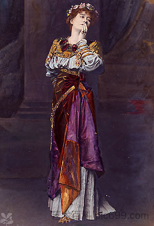 Dame Ellen Terry 飾演 Imogen Shakespeare 女主角 in Cymbeline Dame Ellen Terry as Imogen Shakespeare heroine in Cymbeline，劳伦斯·阿尔玛·塔德玛