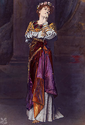 Dame Ellen Terry 飾演 Imogen Shakespeare 女主角 in Cymbeline Dame Ellen Terry as Imogen Shakespeare heroine in Cymbeline，劳伦斯·阿尔玛·塔德玛