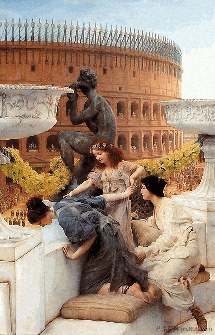 罗马斗兽场 The Colosseum (1896)，劳伦斯·阿尔玛·塔德玛