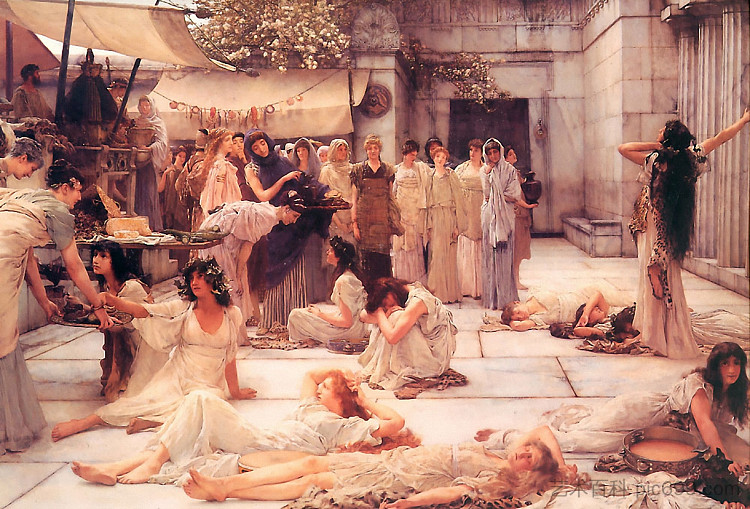 安菲萨的女人 The Women of Amphissa (1887),劳伦斯·阿尔玛·塔德玛
