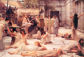 安菲萨的女人 The Women of Amphissa (1887)，劳伦斯·阿尔玛·塔德玛