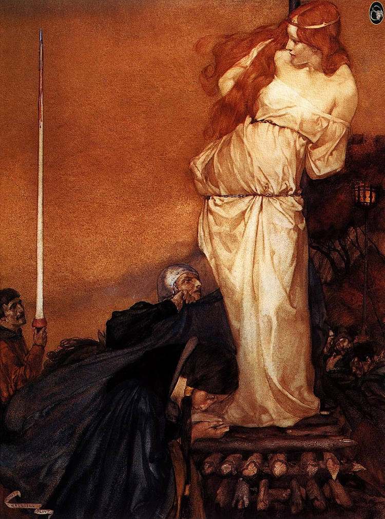 朗塞洛爵士和他的亲属如何从大火中救出女王 How Sir Launcelot and His Kinsmen Rescued the Queen from the Fire (1927),威廉罗素弗林特