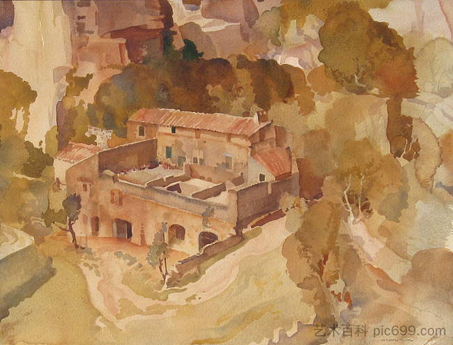 普罗旺斯莱博的农场 A Farm at Les Baux, Provence,威廉罗素弗林特