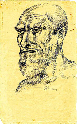 为男性头部学习 Study for a Male Head (1956)，谢赫穆罕默德苏丹