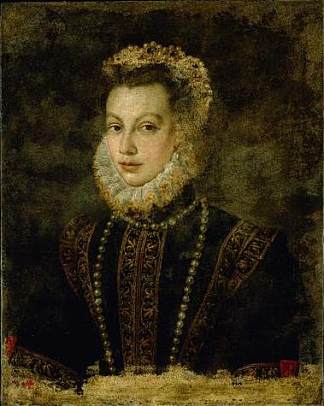 西班牙女王伊丽莎白的肖像 Portrait of Queen Elisabeth of Spain (1599)，索福尼斯巴·安圭索拉