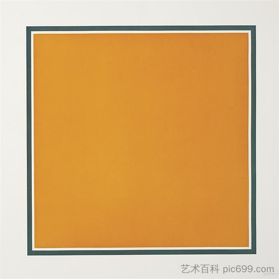 颜色叠加在边框内的正方形 A Square With Colors Superimposed Within a Border (1991)，索尔·勒维特