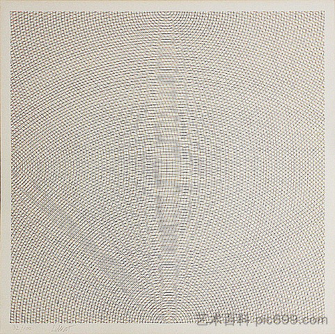 来自边或角的弧线，网格和圆圈 Arcs From Sides or Corners, Grids & Circles (1972)，索尔·勒维特