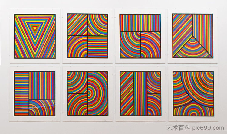 色带（沃兹沃思投资组合） Color Bands (Wadsworth Portfolio) (2000)，索尔·勒维特