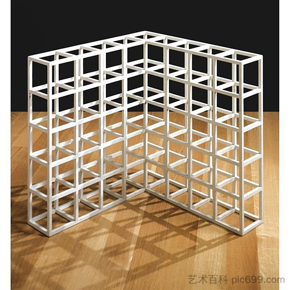 基于五个模块的立方体结构 Cube Structure Based on Five Modules (1972)，索尔·勒维特