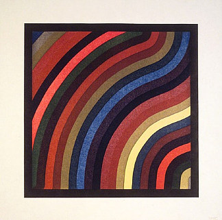 两厘米波浪形彩色带 Two Centimeter Wavy Bands in Colors (1966)，索尔·勒维特