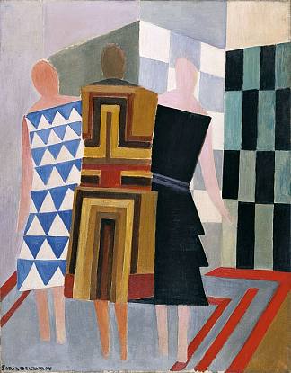 同时着装（三个女人，形式，颜色） Simultaneous Dresses (Three Women, Forms, Colours) (1925)，索妮娅·德劳内