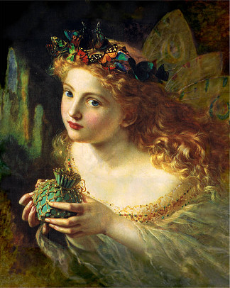 拿女人白皙的脸，轻轻地悬浮，蝴蝶、鲜花和珠宝出席，所以你的仙女是由最美丽的东西制成的 Take the Fair Face of Woman, and Gently Suspending, With Butterflies, Flowers, and Jewels Attending, Thus Your Fairy is Made of Most Beautiful Things (1869)，苏菲·耿根布雷·安德森