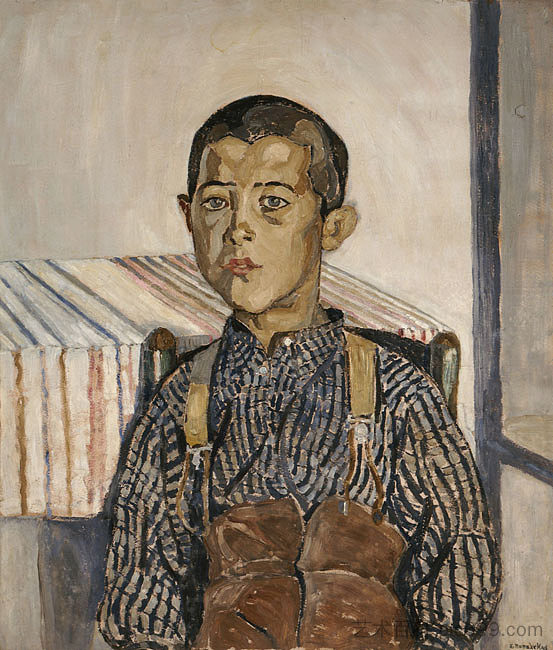 男孩穿吊带 Boy wearing suspenders (1925)，斯皮罗斯帕帕卢卡斯