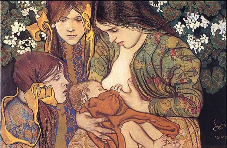 母亲 Motherhood (1905)，斯坦尼斯拉夫·维斯皮安斯基