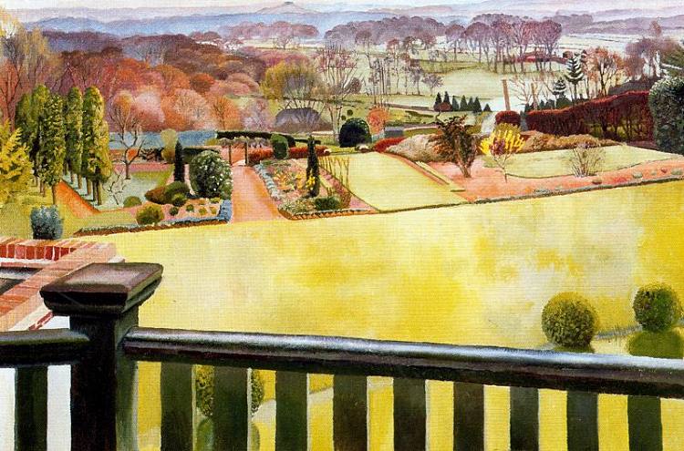 牛津郡景观 Oxfordshire Landscape (1939)，斯坦利·斯宾塞