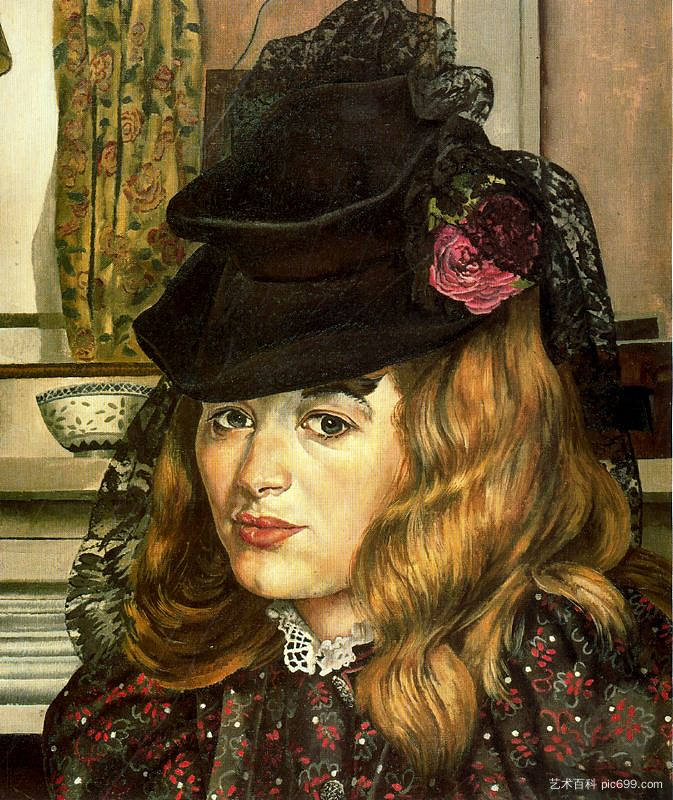 达芙妮·斯宾塞的肖像 Portrait of Daphne Spencer (1951)，斯坦利·斯宾塞