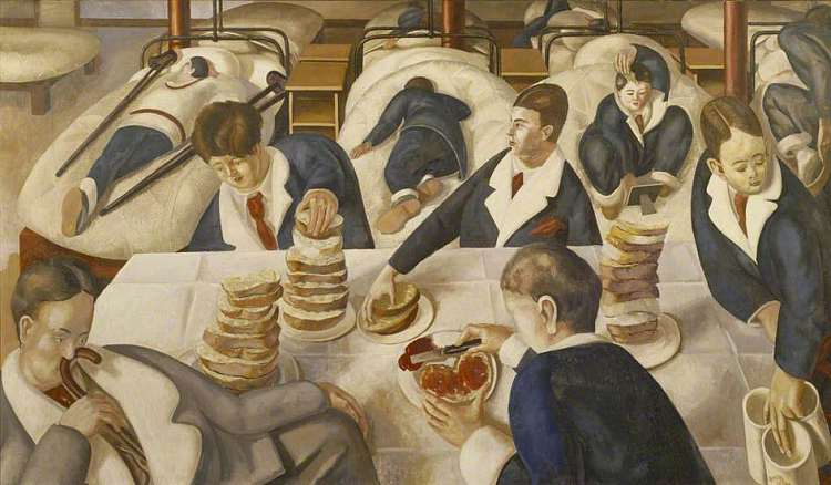 医院病房里的茶 Tea in the Hospital Ward (1927 - 1932)，斯坦利·斯宾塞