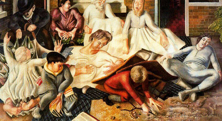 村民和圣人 Villagers and saints (1933),斯坦利·斯宾塞