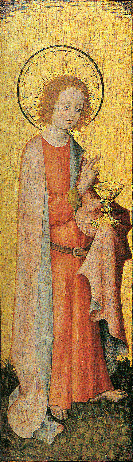 福音传道者约翰 John the Evangelist (c.1445 - c.1450)，斯特凡·洛赫纳