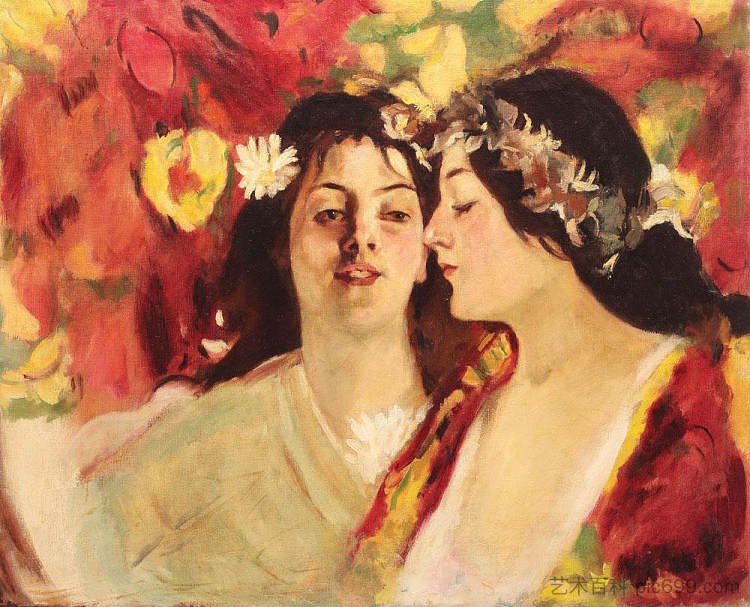 春天（两个缪斯） Spring (Two Muses) (1899)，斯特凡卢契安