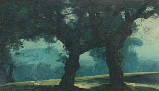 蓝色风景 Blue Landscape (1913)，斯特凡·波佩斯库