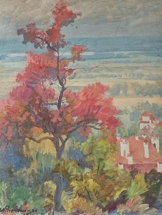 普罗旺斯的景观 Landscape from Provence (1924)，斯特凡·波佩斯库