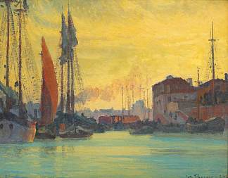 基奥贾日落 Sunset Over Chioggia (1924)，斯特凡·波佩斯库