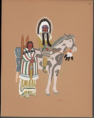 基奥瓦战士和妻子 Kiowa Warrior and Wife (1929)，斯蒂芬·莫波普