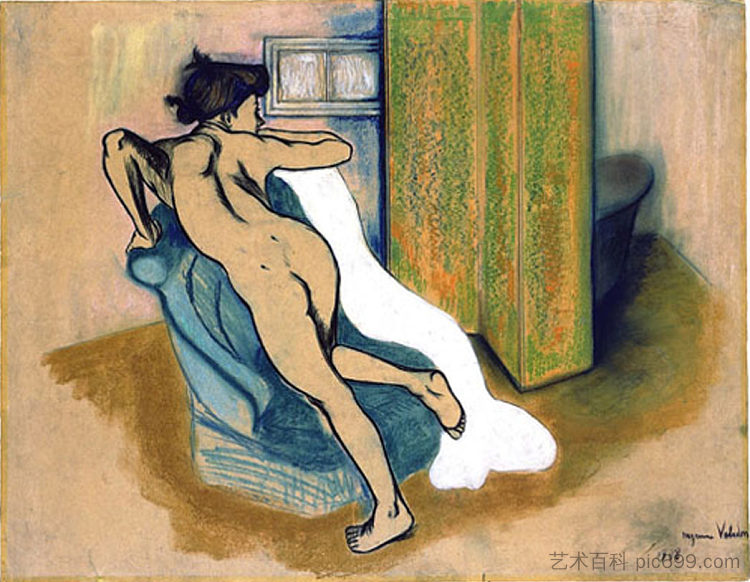 洗澡后 After the bath (1908; Paris,France  )，苏珊娜·瓦拉东