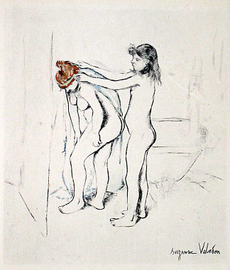 浴后的母女二 Mother and Daughter After the Bath II (1908; Paris,France                     )，苏珊娜·瓦拉东