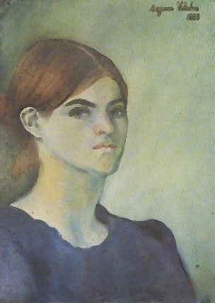 自画像 Self-Portrait (1883; Paris,France                     )，苏珊娜·瓦拉东