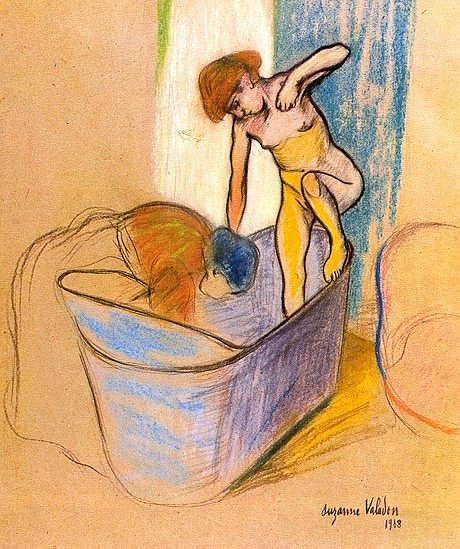 巴斯 The Bath (1908; Paris,France  )，苏珊娜·瓦拉东