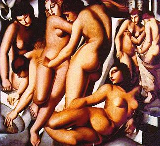 女性洗澡 Women Bathing (1929)，塔玛拉·德·蓝碧嘉