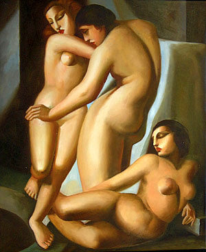 女性洗澡（局部） Women Bathing (detail) (1929)，塔玛拉·德·蓝碧嘉