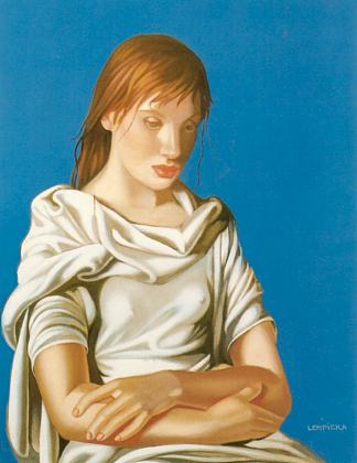 交叉双臂的年轻女士 Young Lady with Crossed Arms (1939)，塔玛拉·德·蓝碧嘉