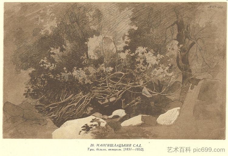 曼吉什拉克花园 Mangyshlak garden (1852)，塔拉斯·舍甫琴科