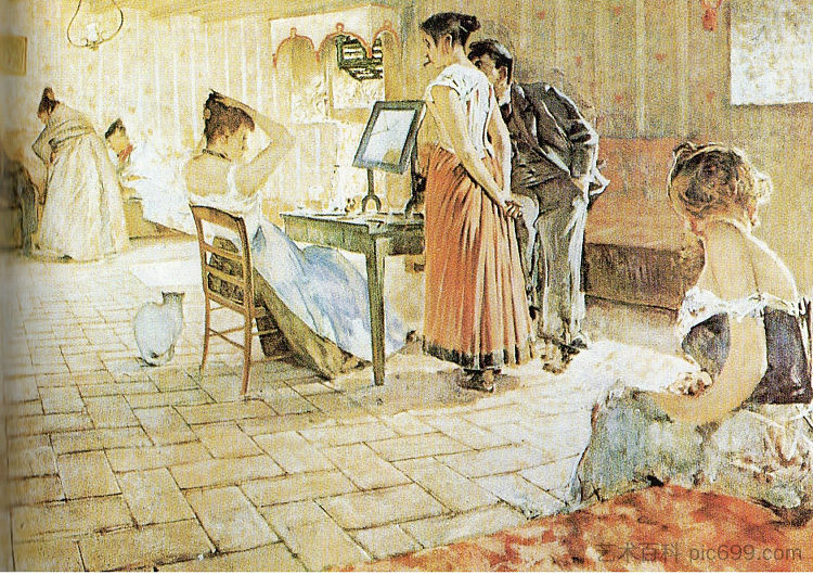 早晨的厕所 The morning toilet (1898; Italy ),Telemaco Signorini