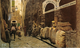 火之道 La via del fuoco (c.1881; Florence,Italy                     )，Telemaco Signorini